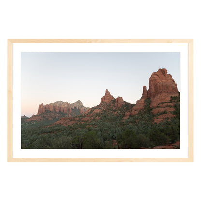 Photograph of Boynton Canyon in Sedona Arizona framed in natural wood with white mat